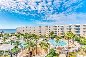 Pool - Island condo with pool, Gulf-view balcony, lazy river, beach access, & bunk beds (Fort Walton Beach)