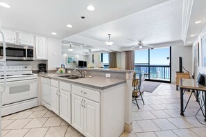 Fridge, microwave, oven, stovetop - 14th Floor Welcoming Condo, On-site restaurant, Multiple pools w/ splash pad (Destin)