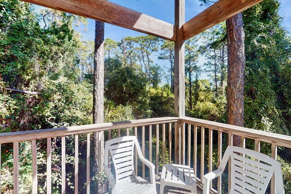 Property grounds - Snowbird-friendly home near the beach with deck, outdoor shower, W/D (St. George Island)