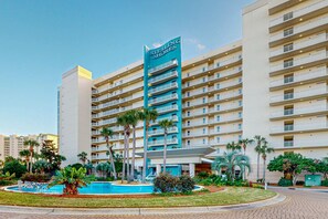 Exterior - Bright, Gulf view condo w/ balcony & shared lagoon pool/gym - steps to beach (Destin)