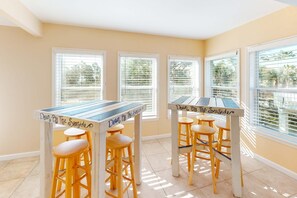 Dining - Beach Across the Street! Dog-Friendly Home w/ Private Pool, AC, WiFi & Games! (St. George Island)