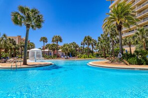 Pool - Sterling Shores 406 Dual-Suite gem at Sterling Shores with ocean views, two shared pools, AC, WiFi & W/D (Destin)