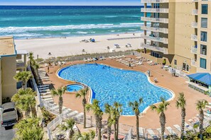 Pool - Eighth-floor beachfront condo w/ hot tubs, pools, seasonal beach service & more (Panama City Beach)