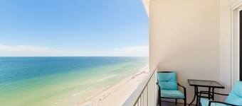 Inviting Gulf-front condo In Perdido Key with waterfront pool/hot tub and oceanfront balcony