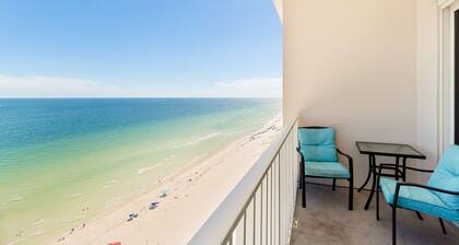 Inviting Gulf-front condo In Perdido Key with waterfront pool/hot tub and oceanfront balcony