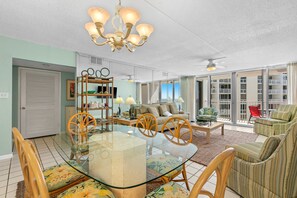 TV, offices - Ninth-Floor Suite in Beachfront Complex w/ WiFi, AC, Shared Pool, & Tennis Court (Destin)