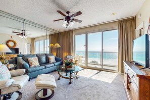 TV, DVD player, offices - Relaxing, gulf-view condo with pool, fitness room & beach access (Destin)