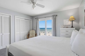 2 bedrooms, WiFi, bed sheets - Bright Gulf-front condo with two balconies, pool, central AC, & W/D (Panama City Beach)