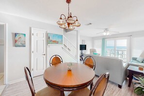 Dining - Bright Gulf-front condo with two balconies, pool, central AC, & W/D (Panama City Beach)