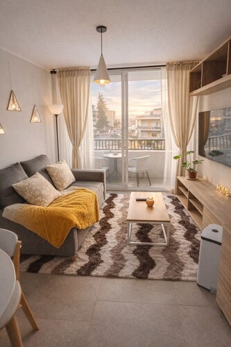 Central and modern apartment in Temuco.Cowork/gym/lavandería entrance by Safecard.