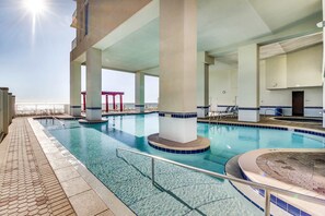 Pool - 17th Floor Beachfront Condo w/ Free WiFi, Shared Pools, Hot Tub, Tennis, & Gym (Panama City Beach)