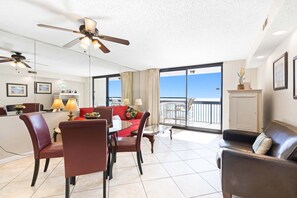 TV, DVD player, stereo, offices - Beachfront Condo with Private Balcony - Shared Pools, Hot Tub, & Fitness Room (Destin)
