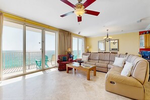 TV, DVD player, offices - Majestic Sun A1204 | Gulf-View Condo, Beach Access (Miramar Beach)