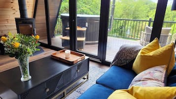 Smart TV, fireplace, stereo