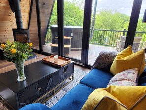 Smart TV, fireplace, stereo