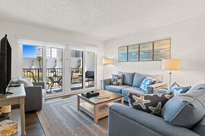 TV, ping pong - Ocean View 2BR Condo • Pets • Balcony • Sleeps 8 (Panama City Beach)