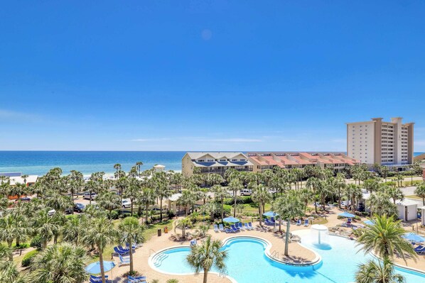 Pool - Gulf-view Sterling Shores condo with pool, gym & beach access (Destin)
