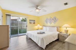 2 bedrooms, iron/ironing board, WiFi, bed sheets - Bright Condo with Shared Pool, WiFi, Central AC, and Private Patio (Panama City Beach)