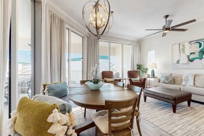 TV - Luxe Beachfront Resort Condo with Private Beach Access & Top Amenities (Santa Rosa Beach)