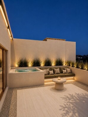 Penthouse Private Pool Suite | In-room safe, blackout drapes, soundproofing, iron/ironing board - The Newel Kolonaki (Athens)