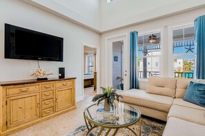 TV, offices - Bright, Airy Condo with Shared Outdoor Pool, High-Speed WiFi, and Central AC (Santa Rosa Beach)