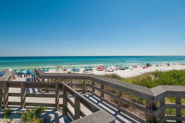 Beach - 3-story home with heated outdoor pool, BBQ area, balconies, partial ocean views (Santa Rosa Beach)