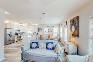 TV, offices - 3-story home with heated outdoor pool, BBQ area, balconies, partial ocean views (Santa Rosa Beach)