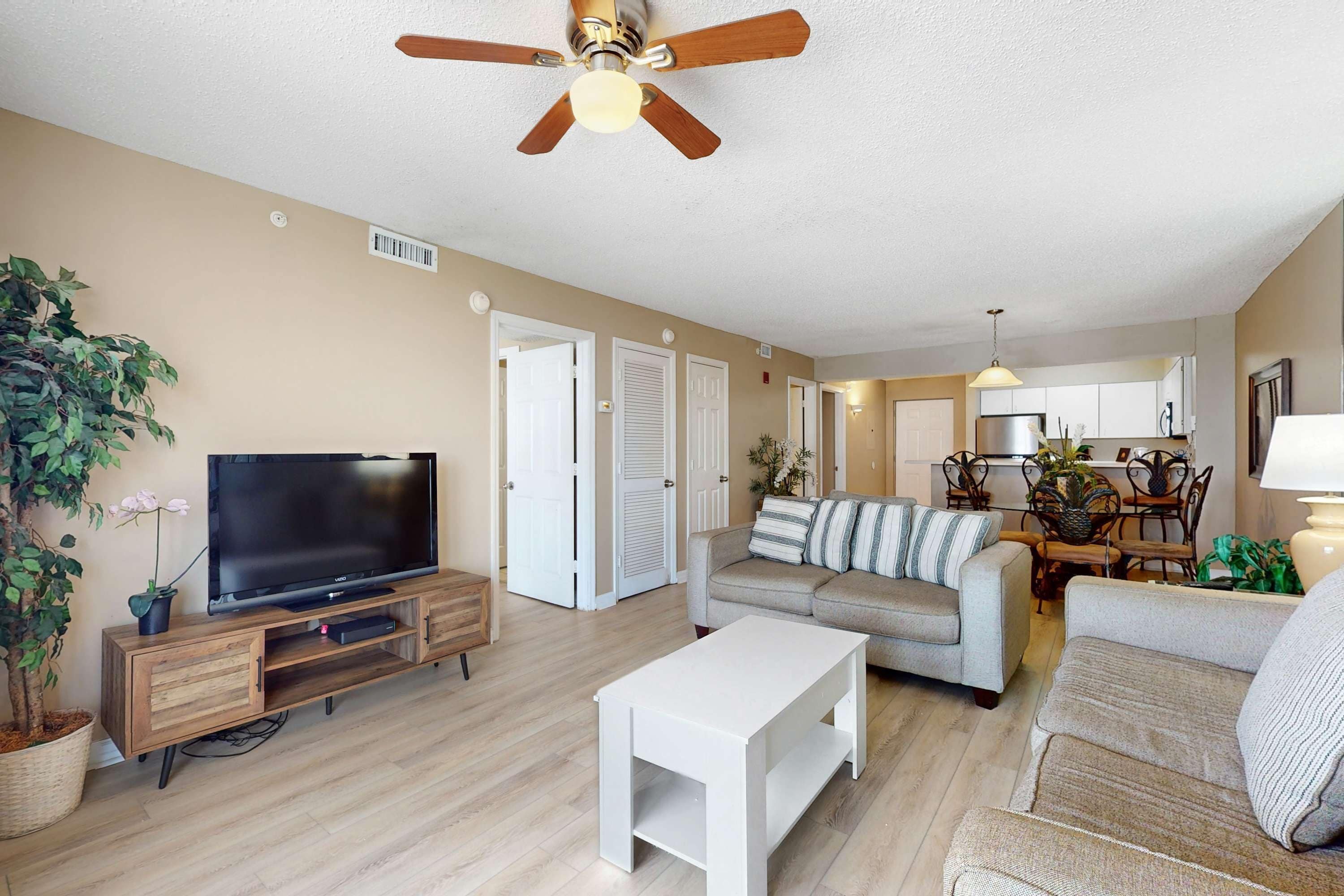 TV, DVD player, offices