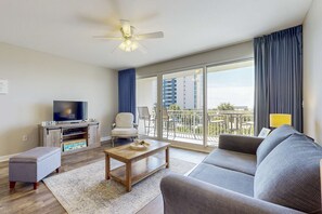 TV, DVD player, offices - Ocean-View Getaway with Two Shared Pools, Gym & Beach Access (Destin)