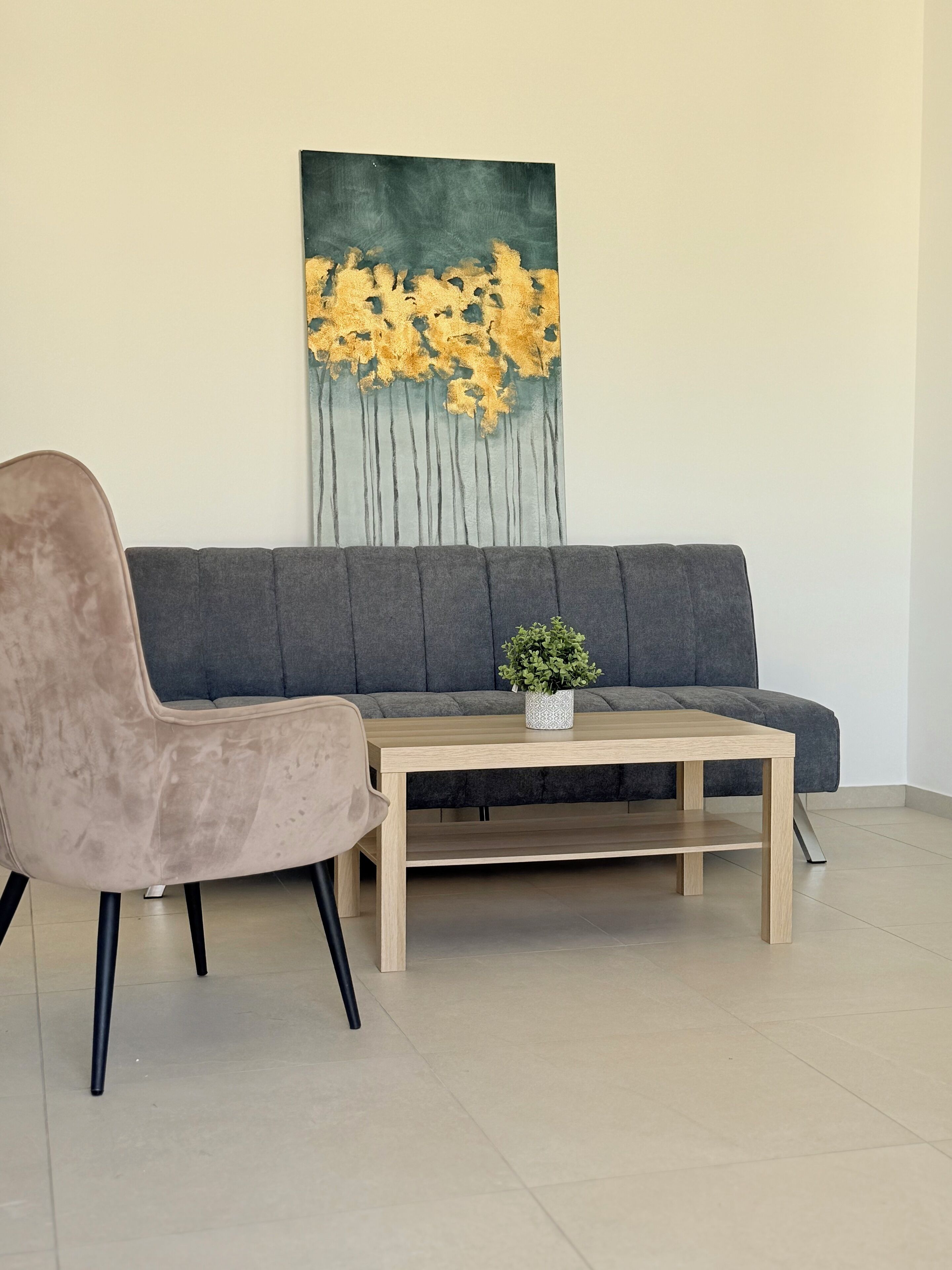 Appartamento Comfort, 1 letto queen con divano letto, balcone, vista giardino | Area soggiorno
