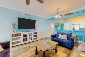 TV - Waterfront condo with beach access, pools, balcony, central AC, & W&D (Perdido Key)