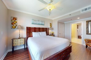 2 bedrooms, iron/ironing board, WiFi, bed sheets - Gulf-front condo with pool, hot tub, balcony, & complimentary beach service (Panama City Beach)