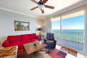TV, offices - Gulf-front condo with pool, hot tub, balcony, & complimentary beach service (Panama City Beach)