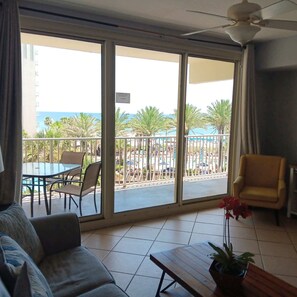 TV, DVD player, offices - Gulf-front condo with pool, hot tub, & same-floor parking (Panama City Beach)