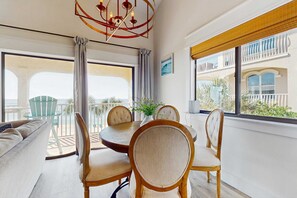 Dining - Ideally located beachfront home with balcony, washer&dryer, AC, & amazing views (Seacrest)