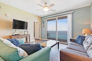 TV, DVD player, offices - Gulf front condo with resort amenities, snack bar, and Lazy River (Panama City Beach)