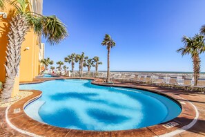 Pool - Gulf front condo with resort amenities, snack bar, and Lazy River (Panama City Beach)