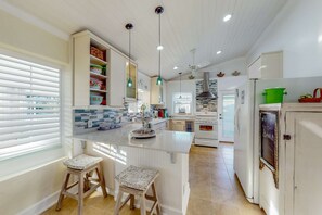 Fridge, microwave, oven, stovetop - Home with pool, central AC, & washer/dryer - walk minutes to beach (Panama City Beach)