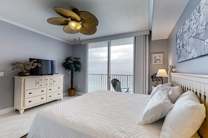 1 bedroom, iron/ironing board, WiFi, bed sheets - Serene beachfront condo w/ gulf views & resort pools, hot tubs, beach service (Panama City Beach)