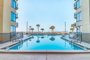Pool - Beachfront condo with WiFi, balcony, central AC, pools, tennis, & fitness room (Panama City Beach)