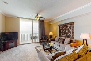 TV, offices - Warm & welcoming condo w/Gulf and beach views, on-site pools & hot tub (Panama City Beach)