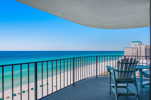 Property grounds - Gulf views from your private balcony - condo with pool , hot tub & beach access (Panama City Beach)