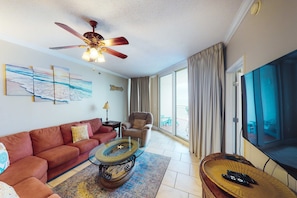 TV, DVD player, offices - Coastal condo steps to beach with pools, hot tub, gym & amazing views (Perdido Key)