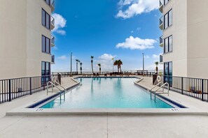 Pool - Gulf-view condo with furnished balcony, pools, beach access, fitness room (Panama City Beach)