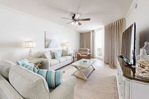 TV, DVD player, offices - Gulf-front condo with pools, hot tub, beach access & views (Perdido Key)