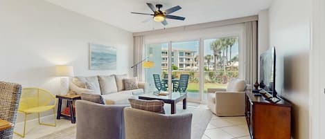 TV, DVD player, offices
