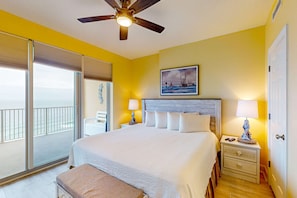 2 bedrooms, iron/ironing board, WiFi, bed sheets - Snowbird friendly gulf-view condo w/ Pool  Hot tub, & Private Balcony (Panama City Beach)