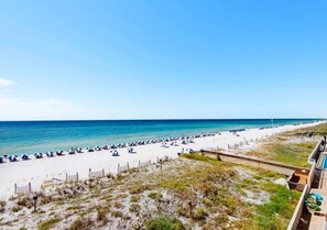 On the beach - Updated beachfront condo with beach setup & quick drive to entertainment (Fort Walton Beach)