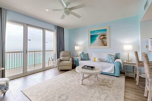 TV, DVD player, offices - Sleek & modern, beachfront condo w/ a furnished balcony, views, & shared pools (Panama City Beach)