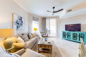 TV - Stunning 4th-floor condo with pool, tennis, pickleball, ocean & beach view (Santa Rosa Beach)
